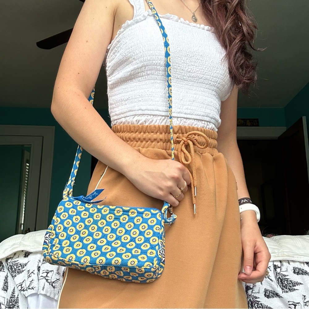 Vera Bradley small purse | Riviera Blue with adjustable strap